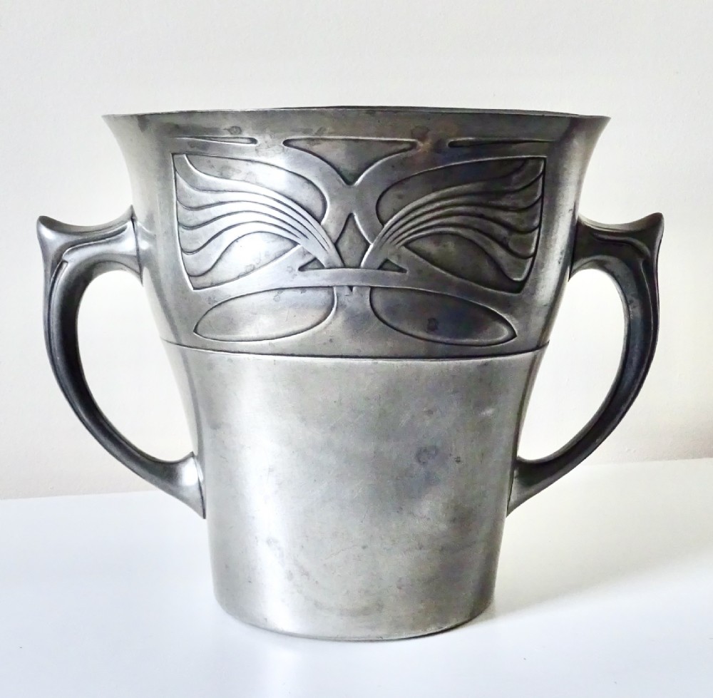 ART NOUVEAU PEWTER WINE COOLER BY GERHARD