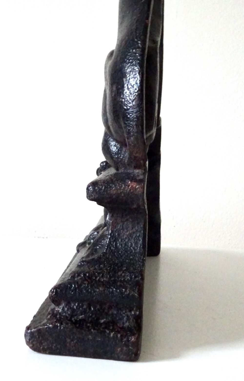 VICTORIAN CAST IRON LION RAMPANT  DOORSTOP View III