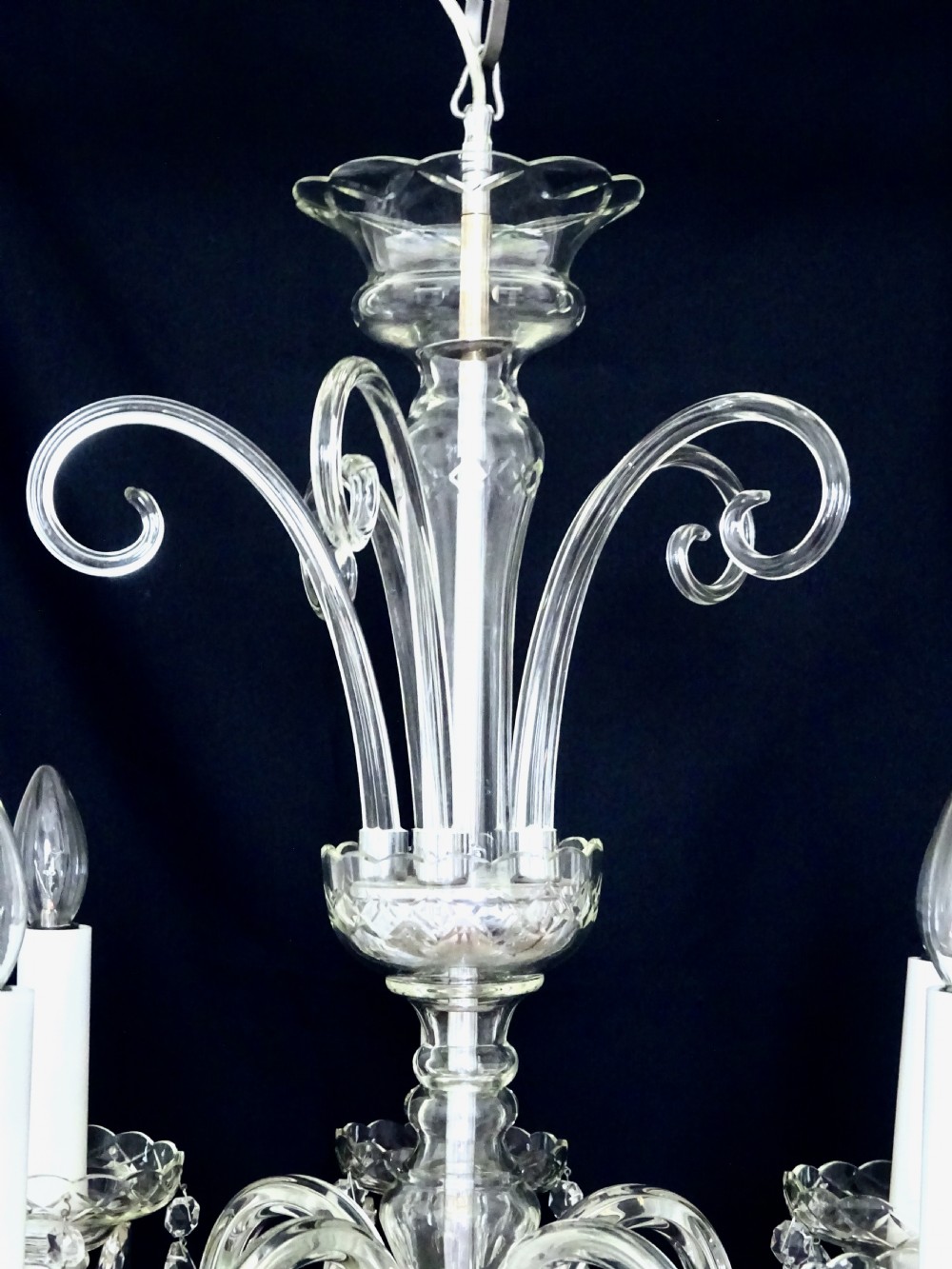 FIVE ARM GLASS CHANDELIER View IV