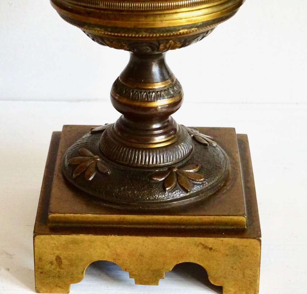 A PAIR OF VICTORIAN BRONZE CHERUB VASES View VII