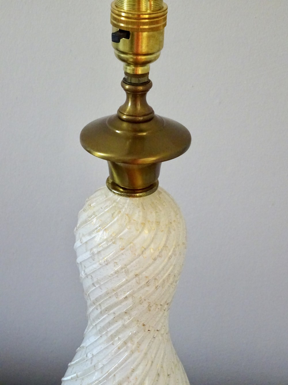 PAIR OF  GLASS AND BRASS LAMPS View IV