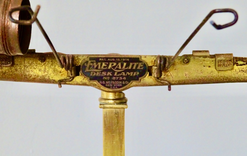 A MCFADDIN EMERALITE BANKER'S  LAMP NO: 8734 View II