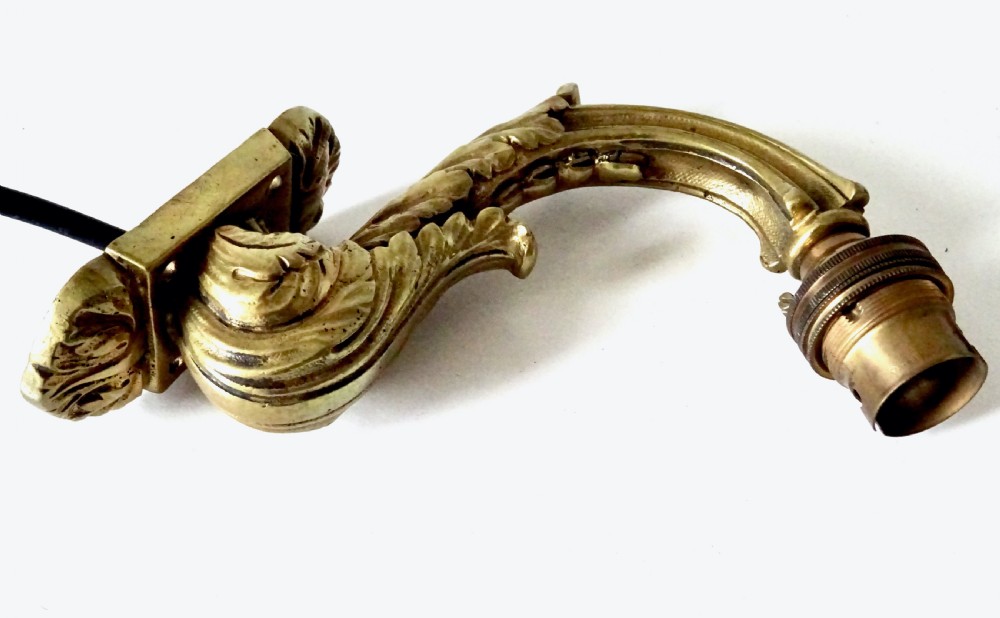 A PAIR OF SMALL BRASS WALL LIGHTS View V