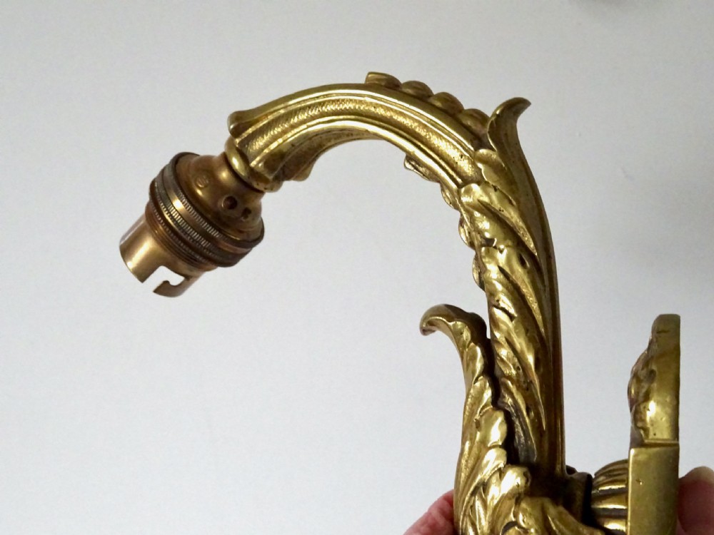 A PAIR OF SMALL BRASS WALL LIGHTS View VI