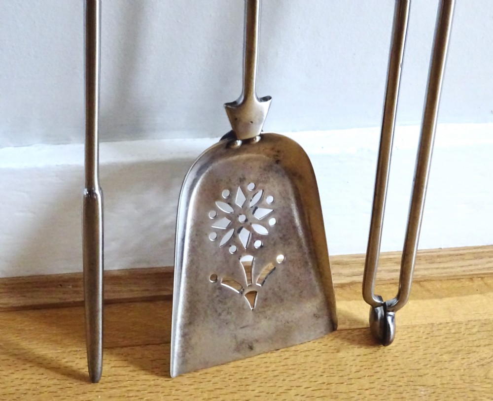 SET OF VICTORIAN STEEL FIRE IRONS View III
