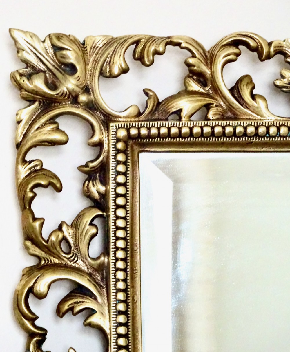 SMALL VICTORIAN BRASS WALL MIRROR View III
