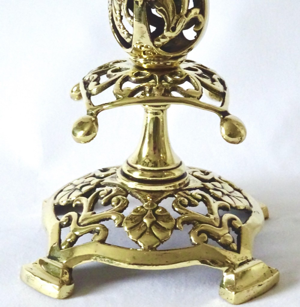 PAIR OF WILLIAM TONKS BRASS CANDLESTICKS View V