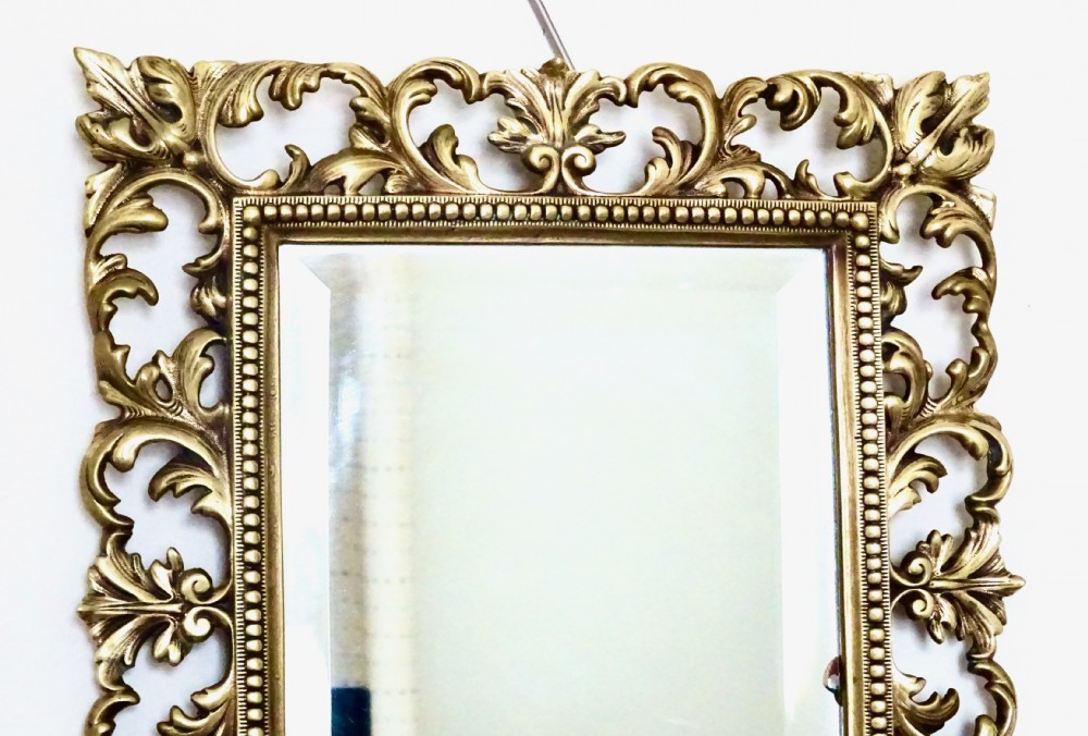 SMALL VICTORIAN BRASS WALL MIRROR View II