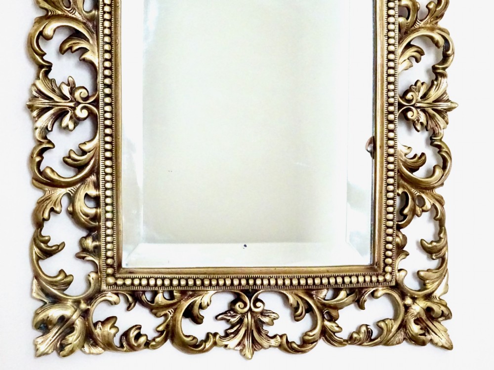 SMALL VICTORIAN BRASS WALL MIRROR View IV
