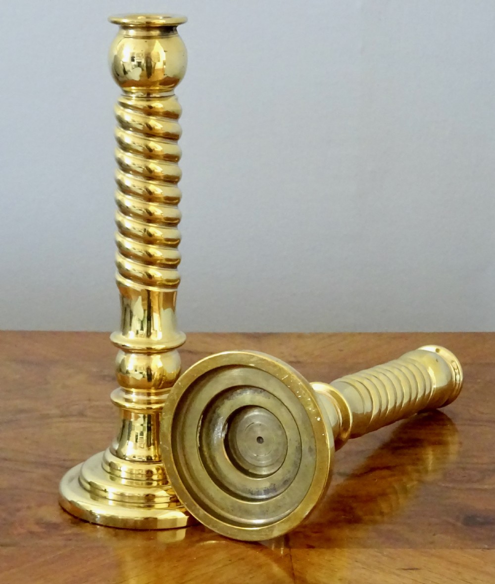 PAIR OF  ENGINE TURNED CANDLESTICKS View II