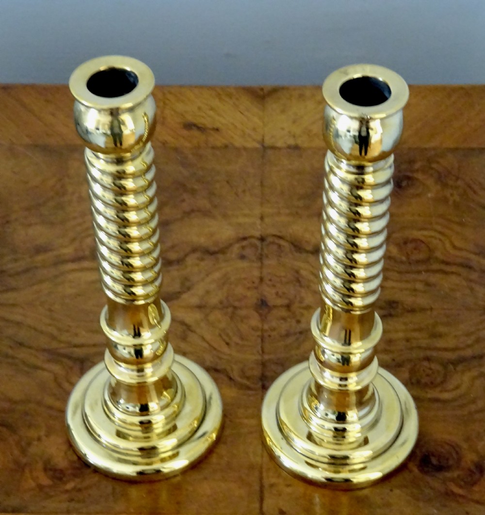 PAIR OF  ENGINE TURNED CANDLESTICKS View III
