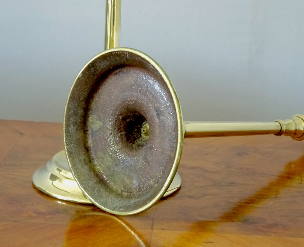 PAIR 19thC BRASS CANDLESTICKS View VI