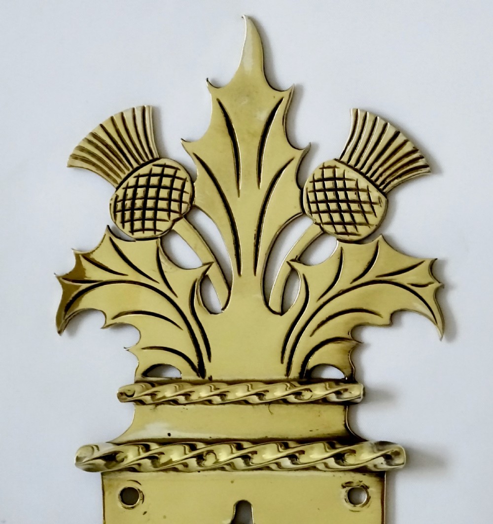 PAIR WALL LIGHTS WITH THISTLES AND CROWN View II