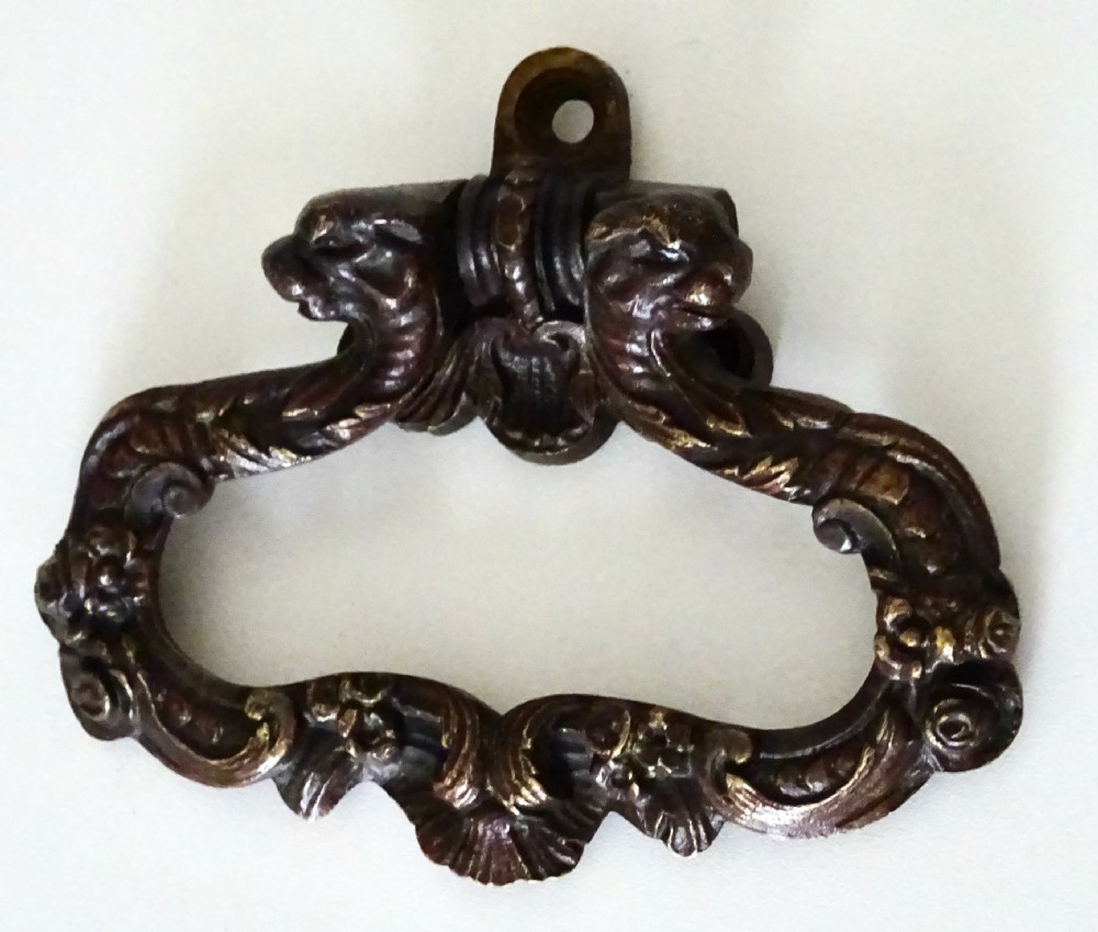 PAIR VICTORIAN BRONZE CABINET HANDLES View IV