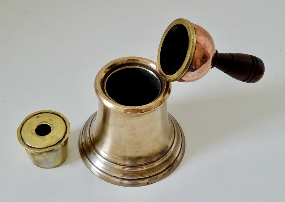 BRASS AND COPPER INK POT IN A BELL View II