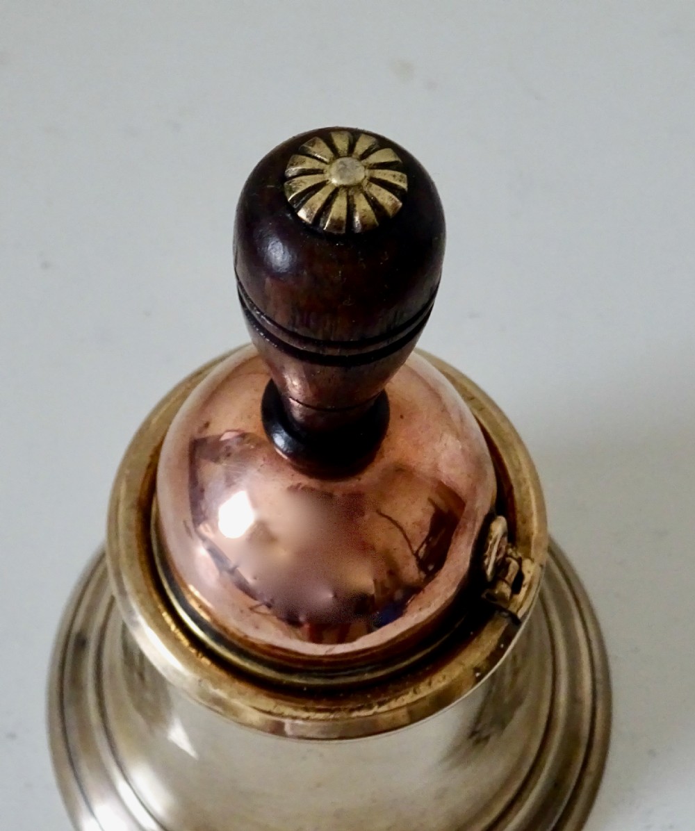 BRASS AND COPPER INK POT IN A BELL View IV