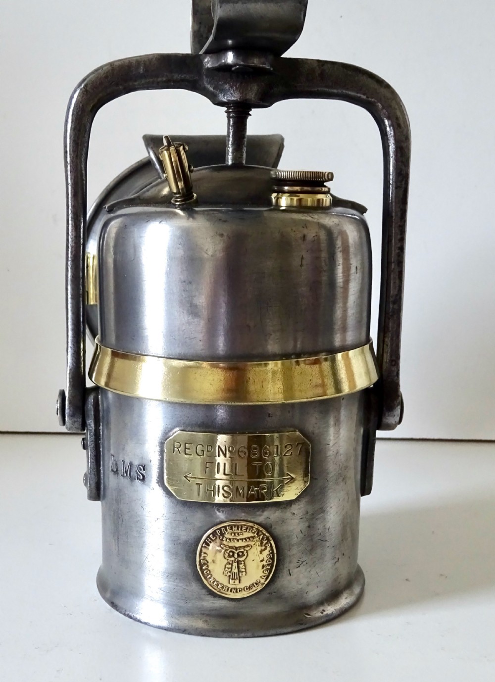 CARBIDE RAILWAY LAMP - LONDON MIDLANDS AND SCOTLAND View III