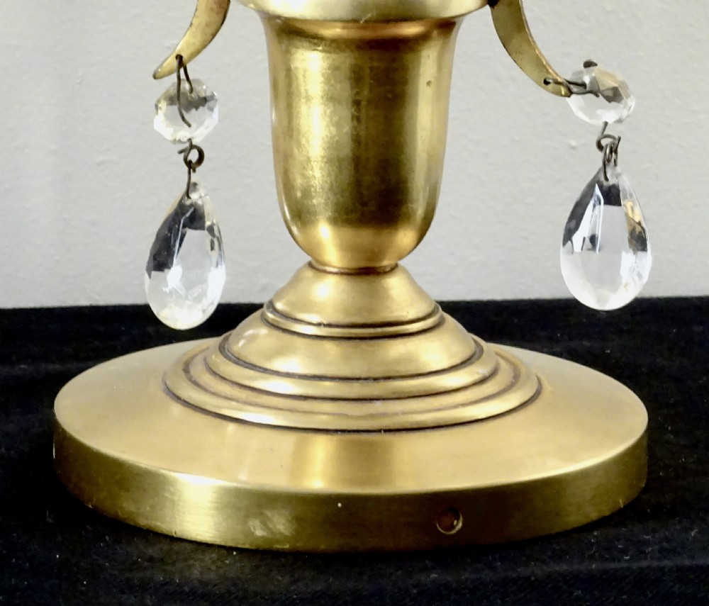 PAIR OF CANDELABRA WITH GLASS DROPS View VII