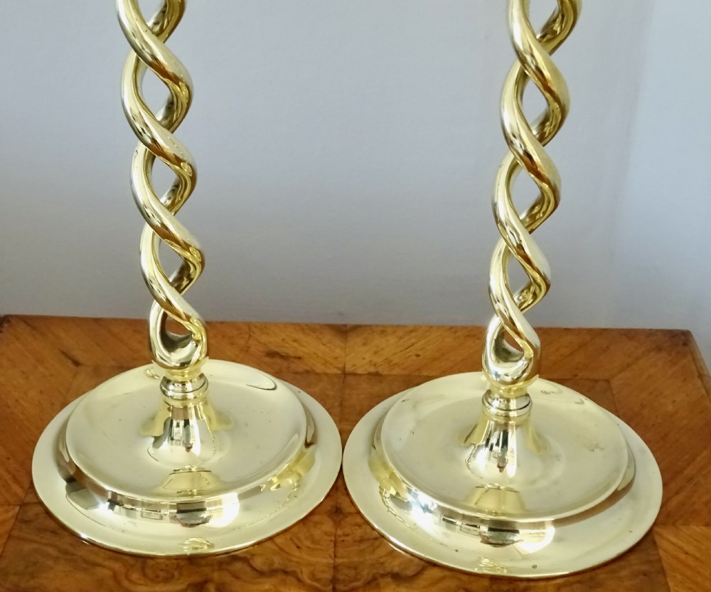 EXCEPTIONALLY TALL BRASS CANDLESTICKS View II