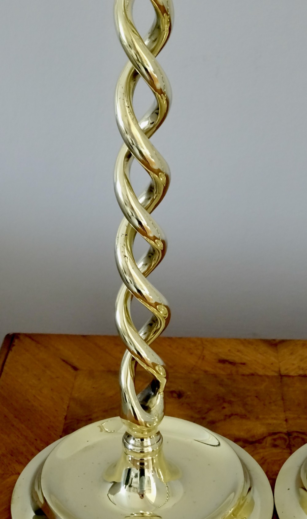 EXCEPTIONALLY TALL BRASS CANDLESTICKS View V