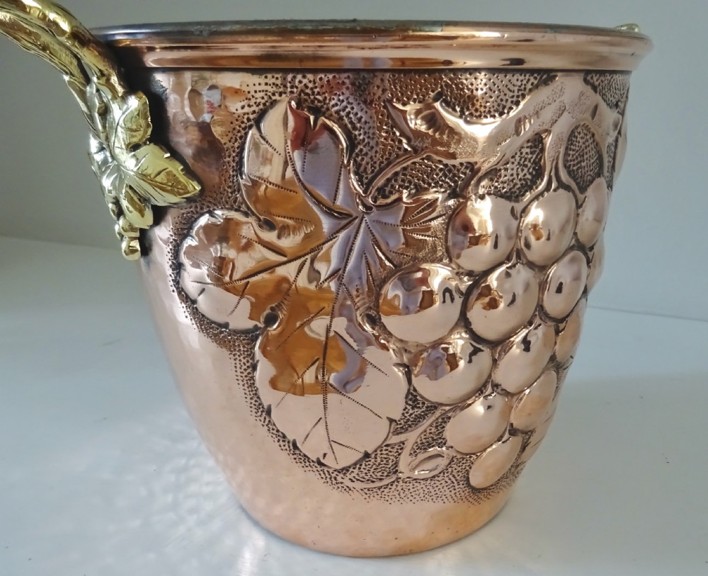 COPPER AND BRASS WINE BUCKET View II