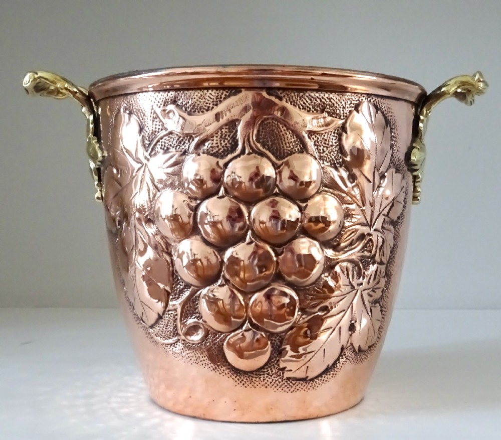 COPPER AND BRASS WINE BUCKET View X