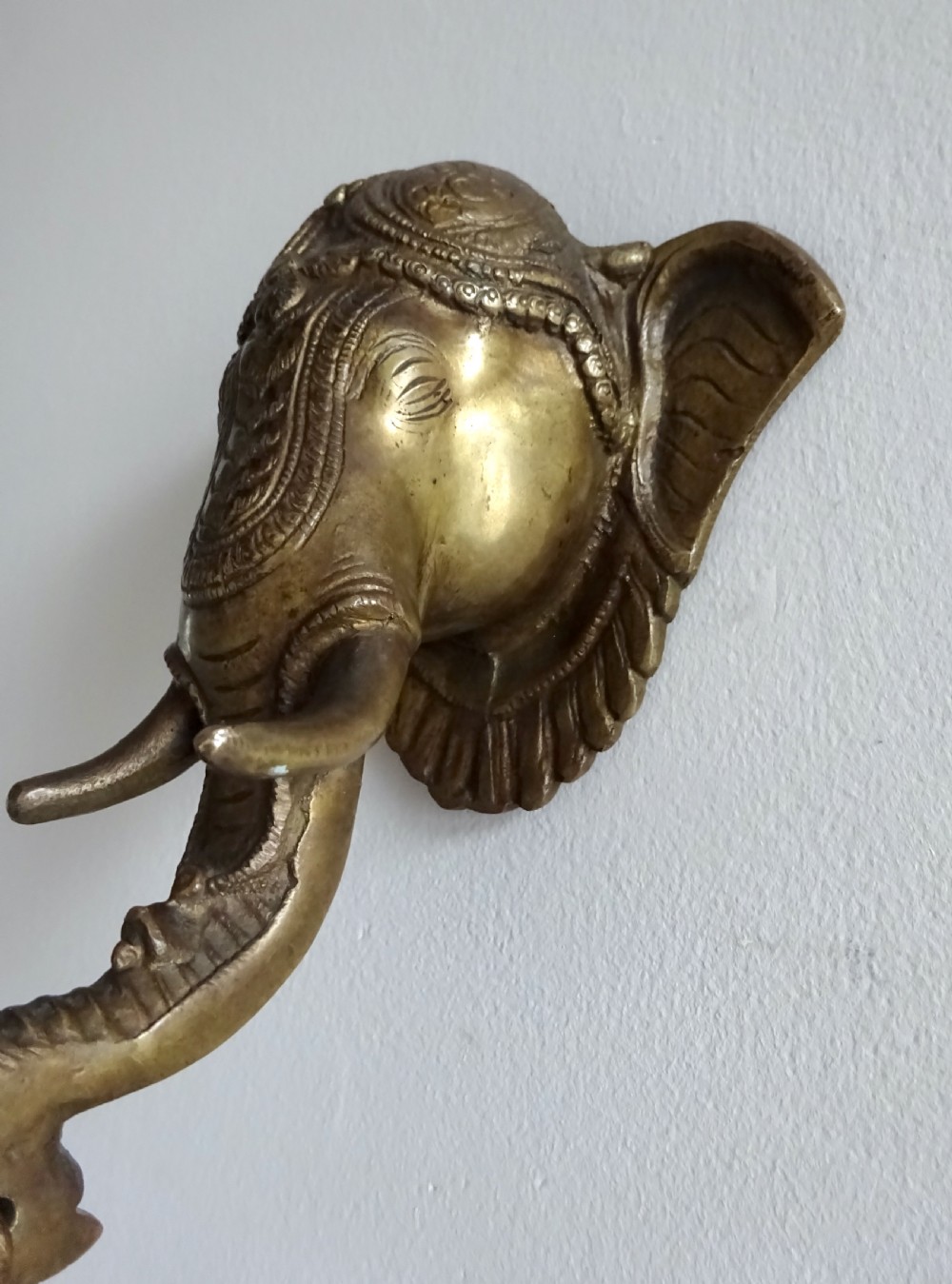 BRONZE ELEPHANT WITH A BELL View II