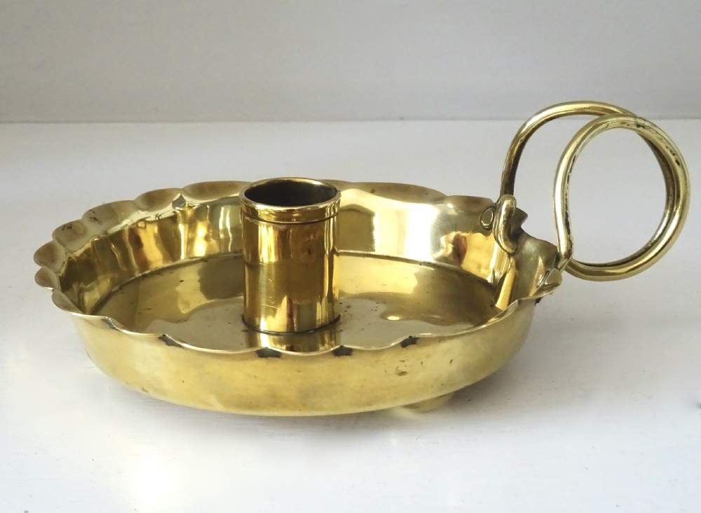 1897- J SHANKEY & SONS BRASS CANDLE HOLDER View V