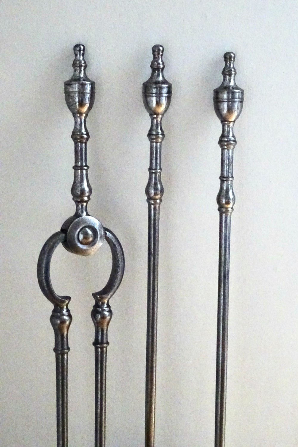 CIRCA 1900 A SET OF STEEL FIRE IRONS View II