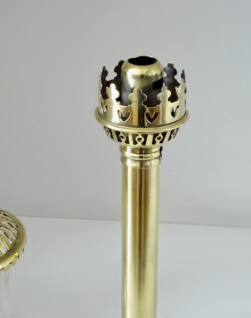 SHERWOODS CANDLE LAMP MARKED A.C. PARIS View III