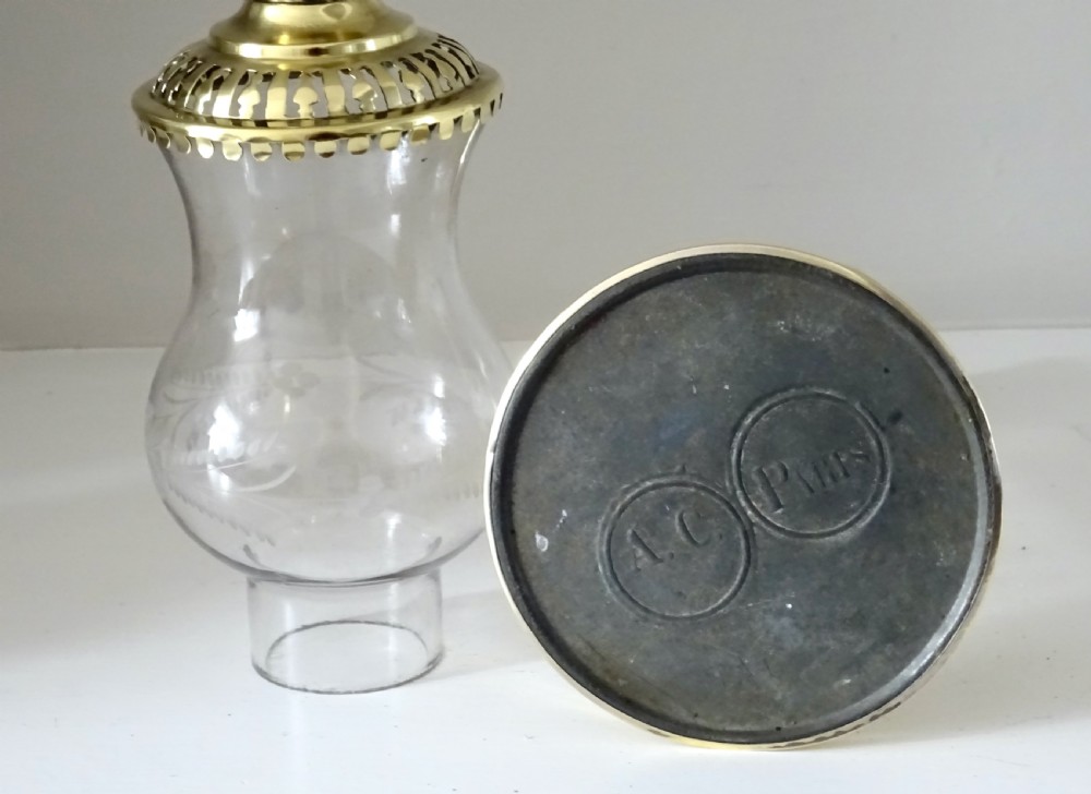 SHERWOODS CANDLE LAMP MARKED A.C. PARIS View V
