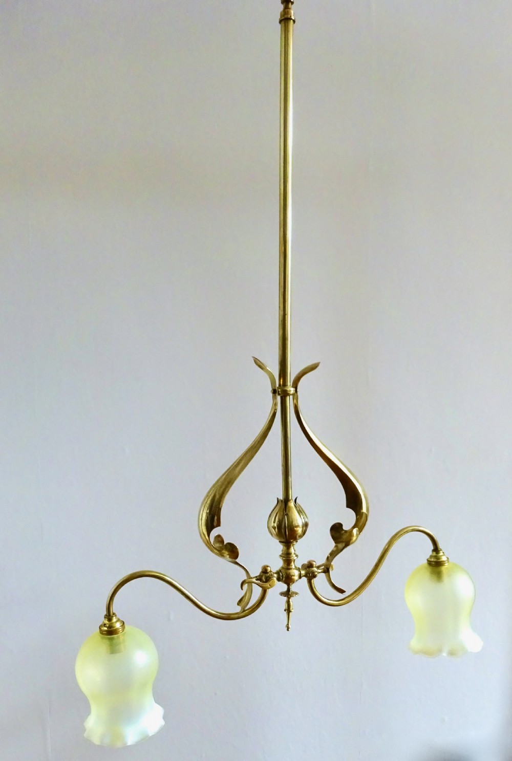 ART NOUVEAU GAS CEILING LIGHT