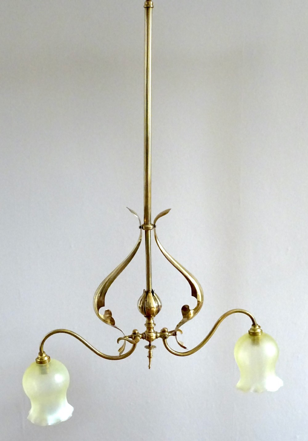 ART NOUVEAU GAS CEILING LIGHT View VII