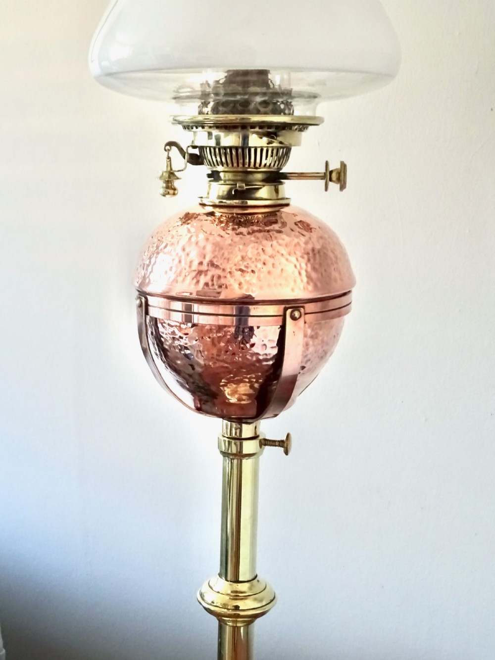 ADJUSTABLE HEIGHT OIL LAMP BY BENZIGER NEW YORK View III
