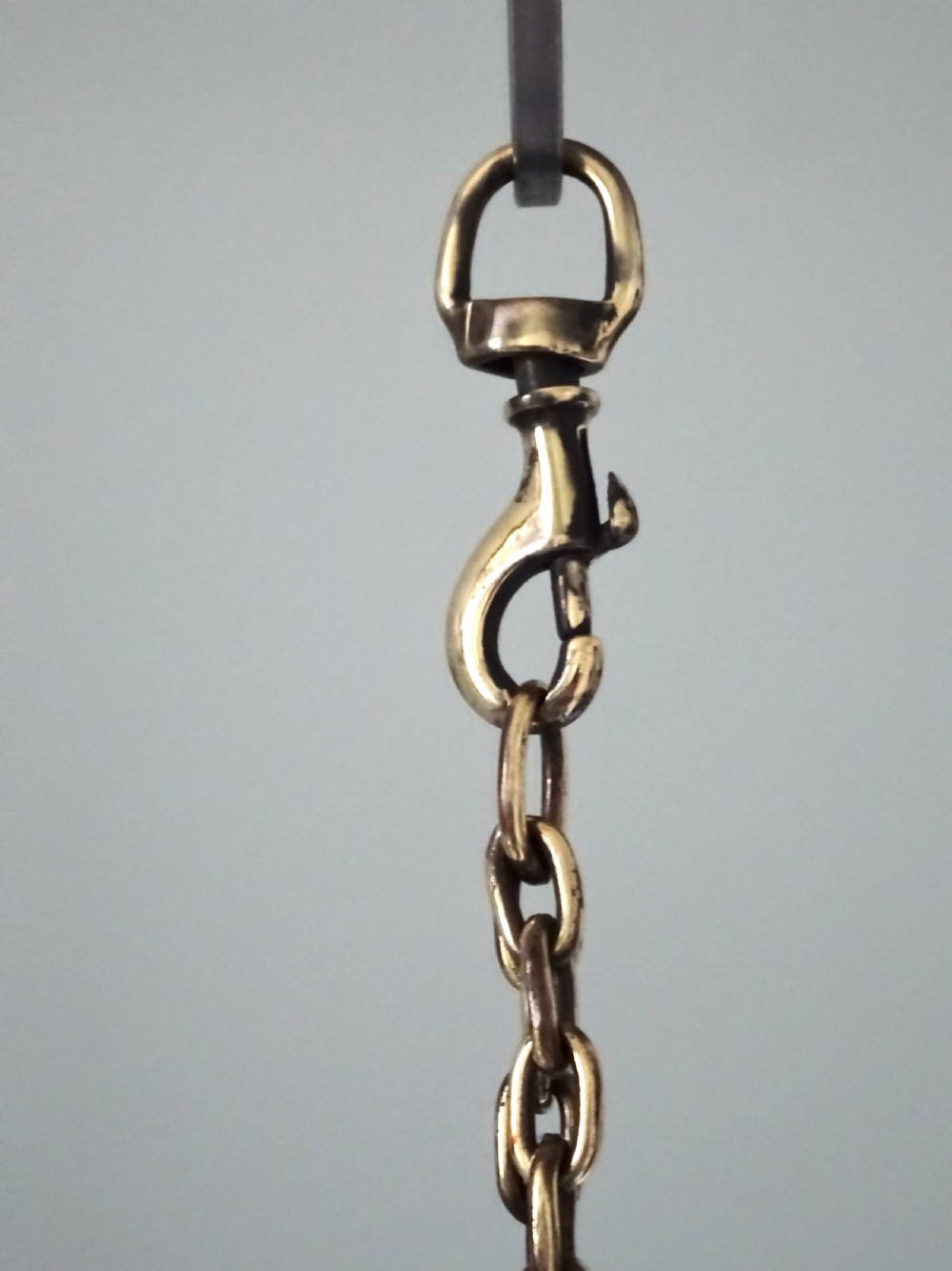 SMALL BRONZE 'STARTER'S' BELL WITH CHAIN ATTACHMENT View V
