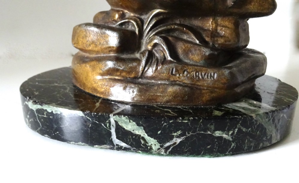 SPELTER RACING PIGEON BY CARVIN ON A MARBLE BASE View VII