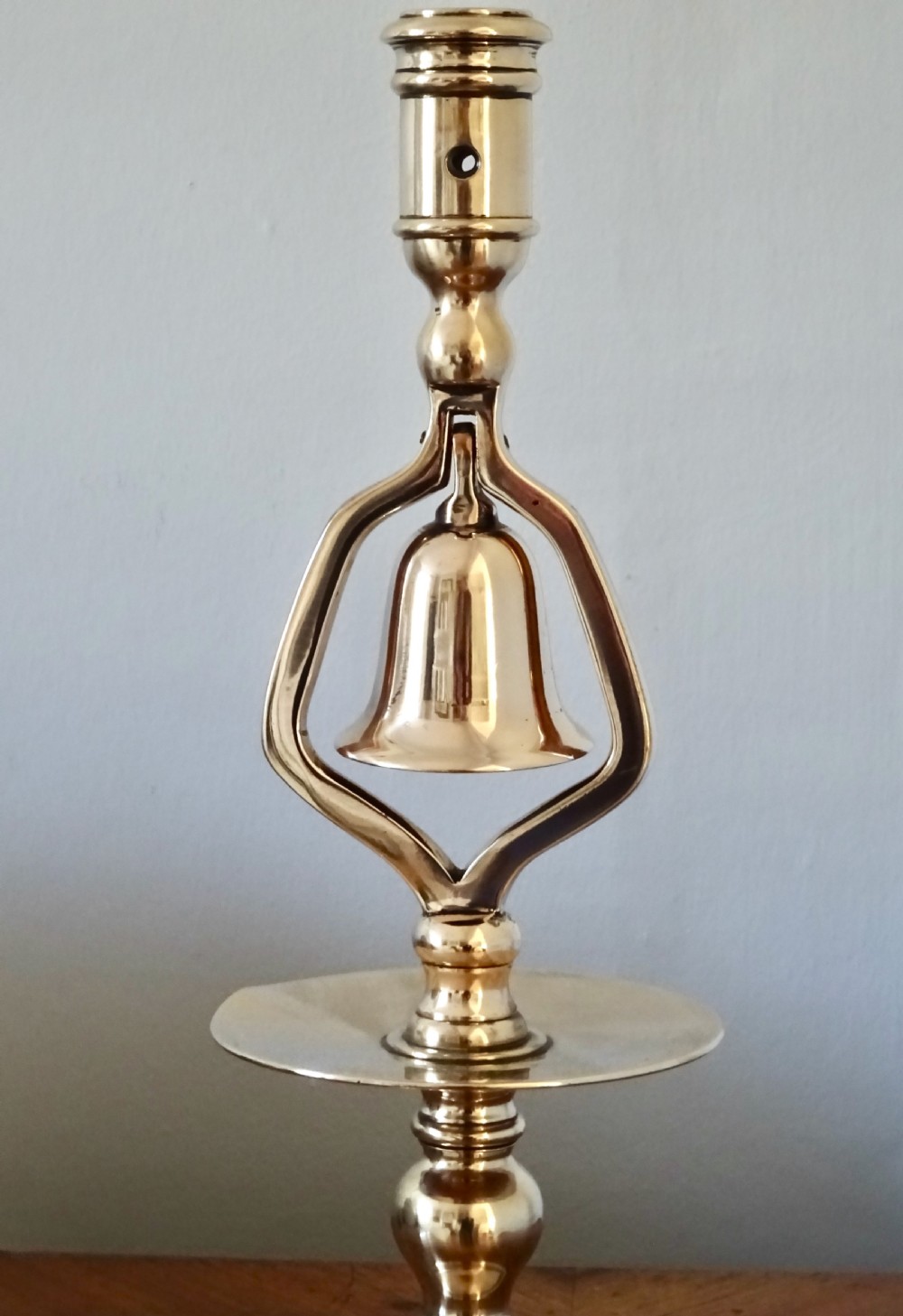 BRONZE TAVERN CANDLESTICK WITH BELL View IV