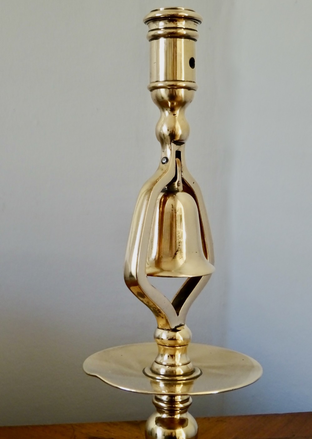 BRONZE TAVERN CANDLESTICK WITH BELL View III