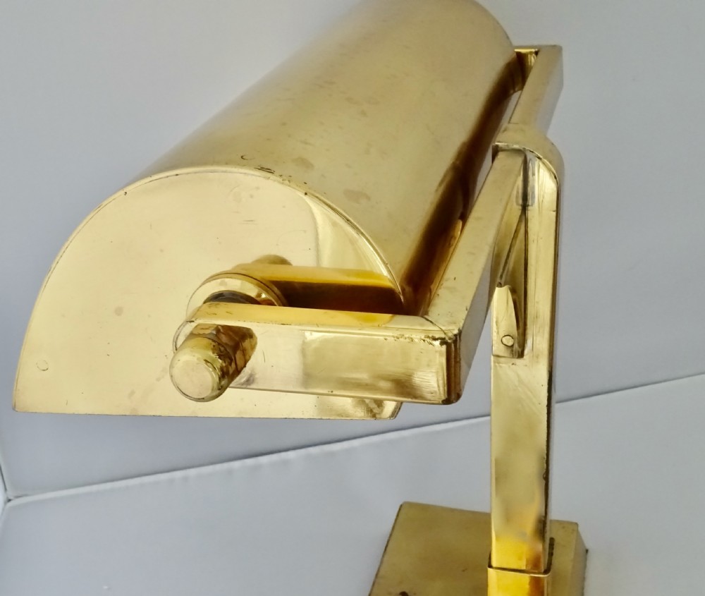 LARGE BRASS BANKER'S LAMP View IV