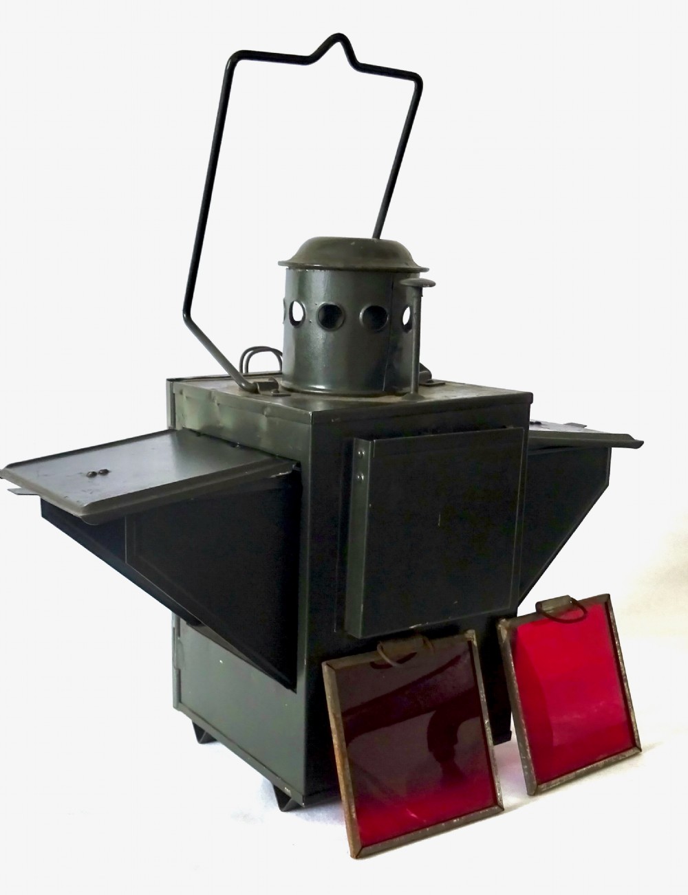 ARMY ROAD SIGNAL OIL LANTERN