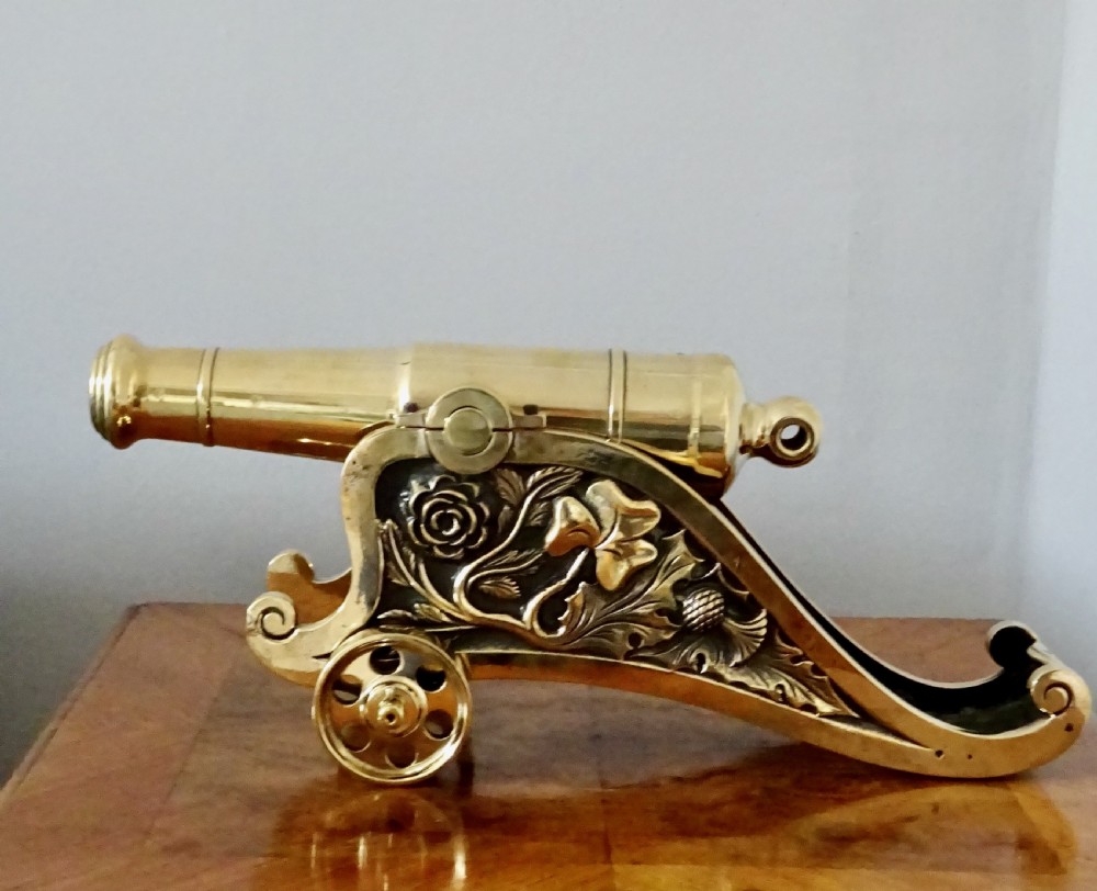 VICTORIAN BRASS DESK CANNON View VI