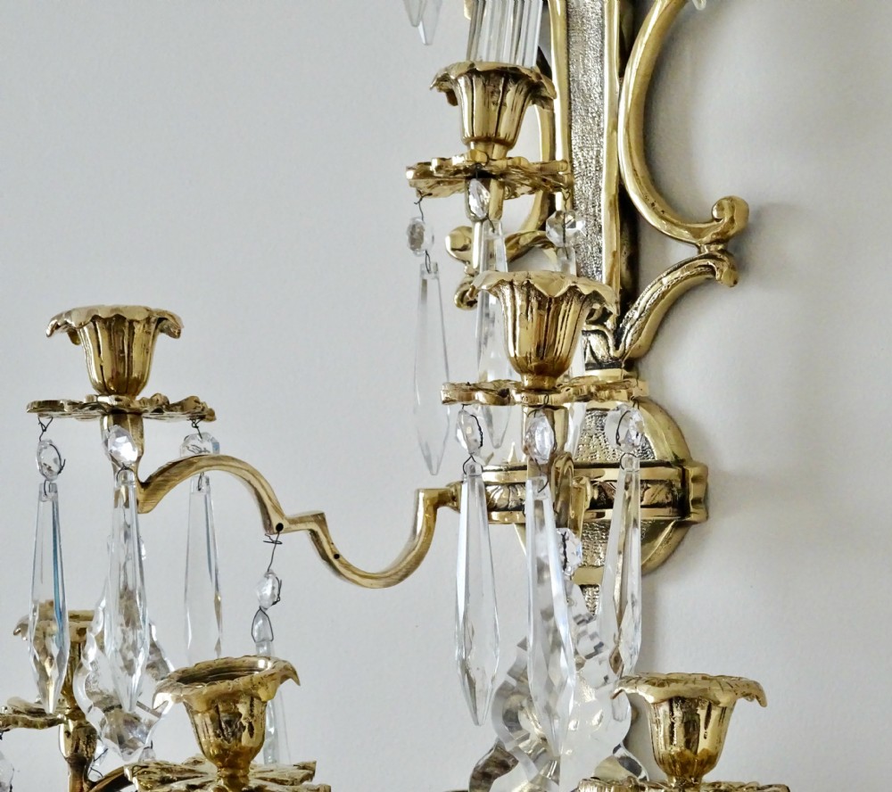 C1880-90 A PAIR OF WALL CANDLE CHANDELIERS  View V