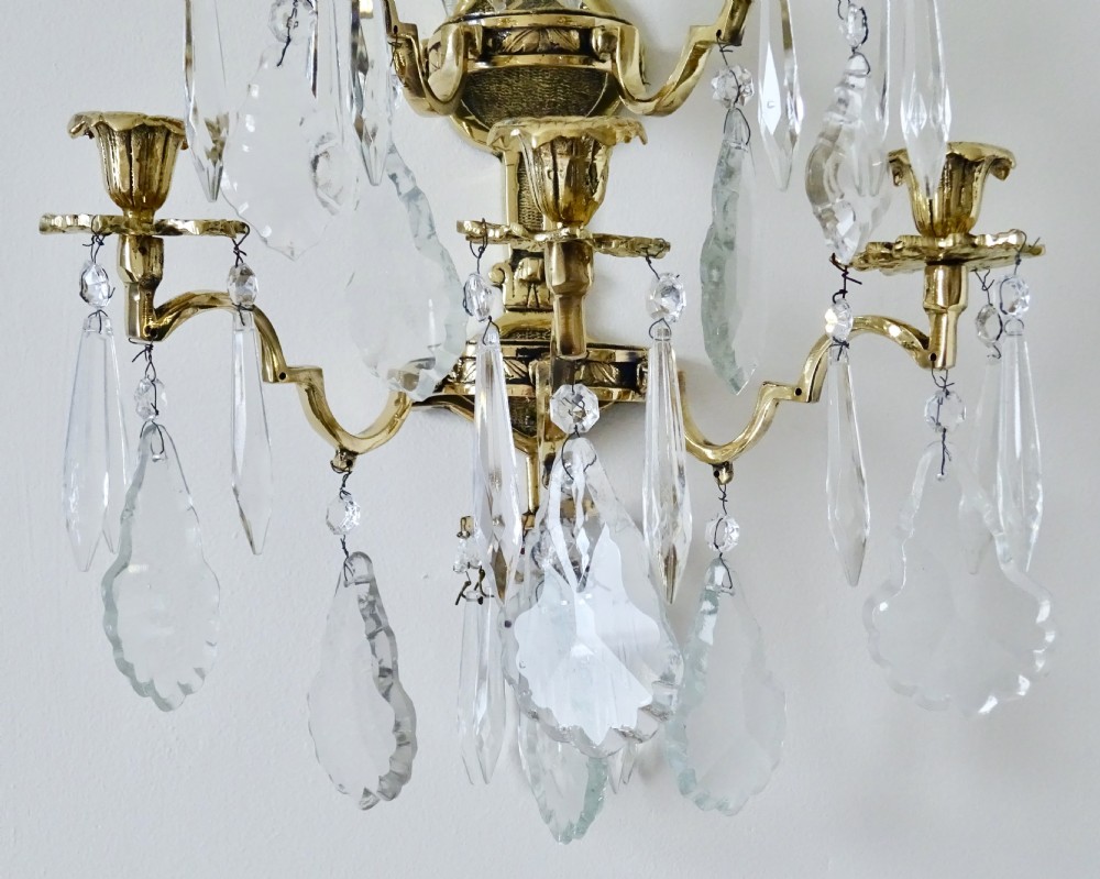 C1880-90 A PAIR OF WALL CANDLE CHANDELIERS  View VI