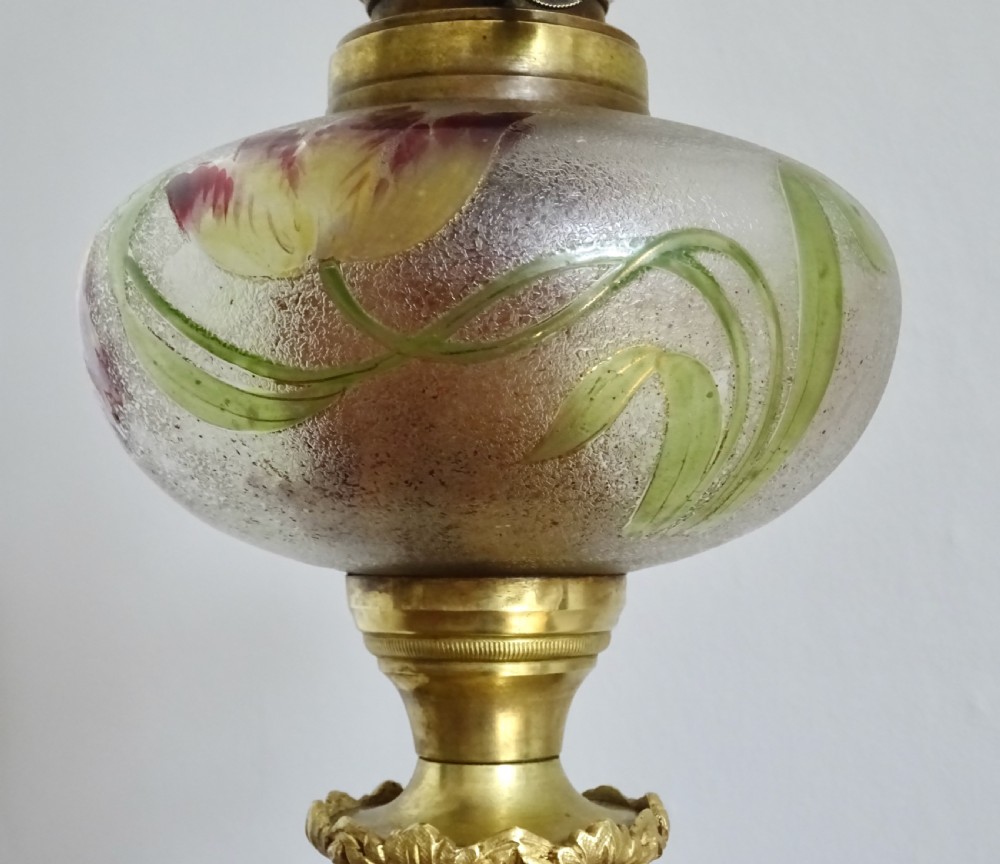 C1890- FRENCH OIL LAMP View V