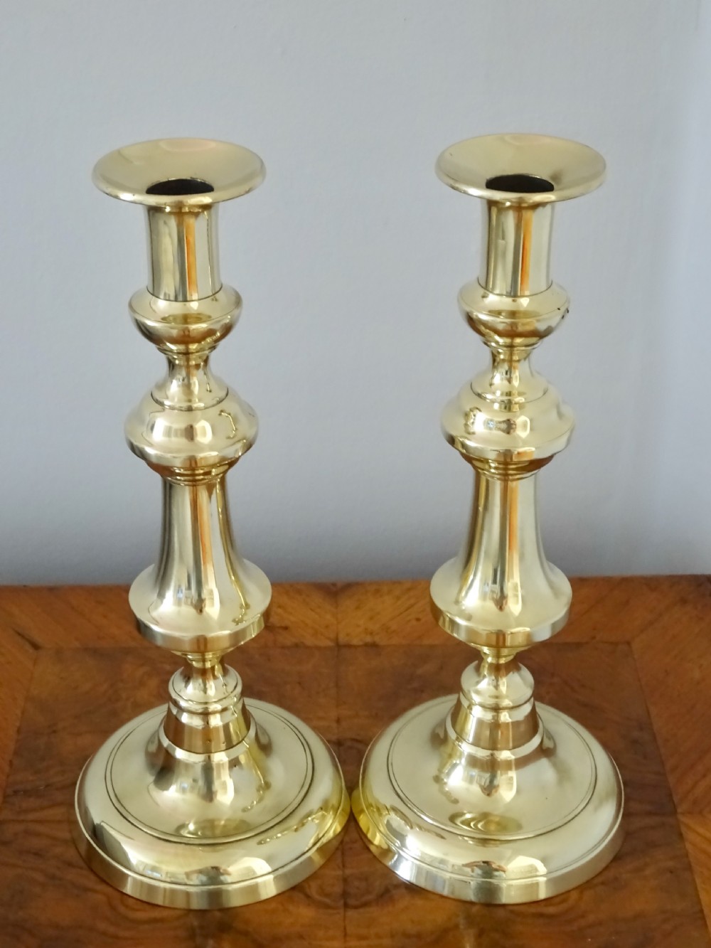 PAIR OF VICTORIAN BRASS CANDLESTICKS View V