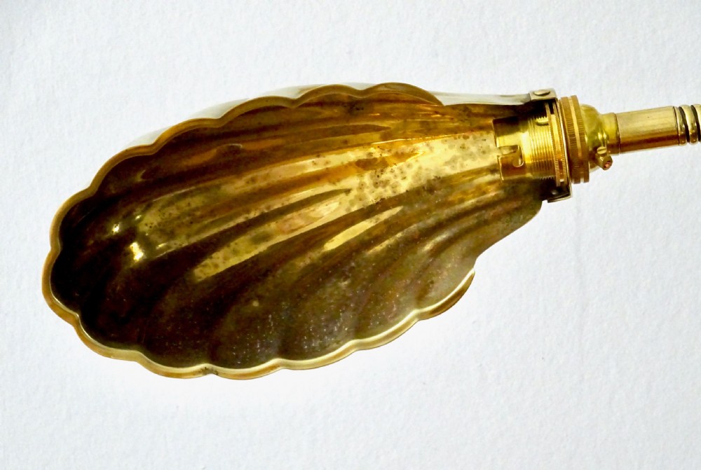 BRASS DESK LAMP WITH SHELL SHADE View VI