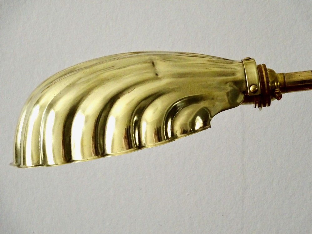 BRASS DESK LAMP WITH SHELL SHADE View V