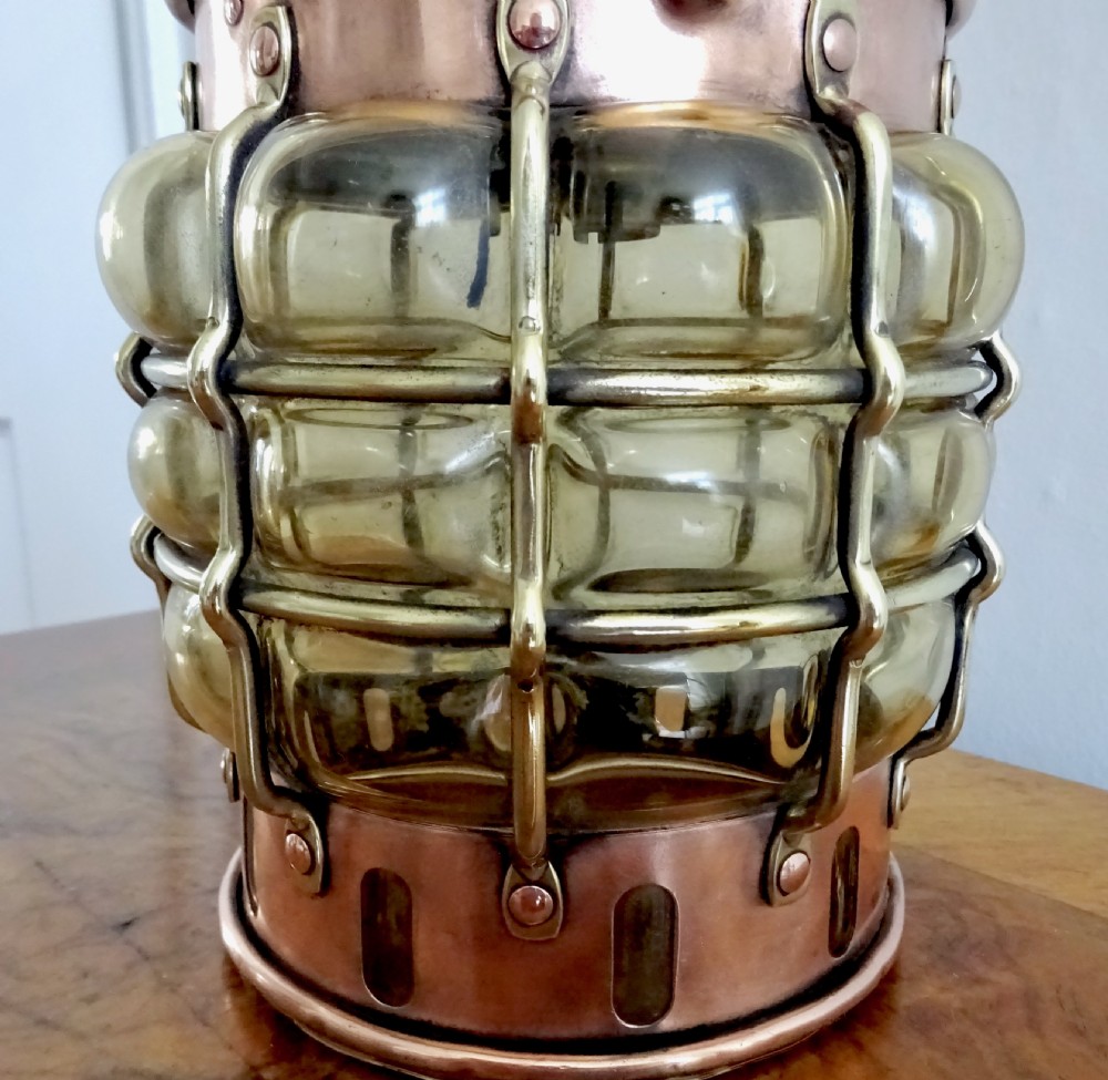 A COPPER AND BRASS ANKERLIGHT LANTERN View VII