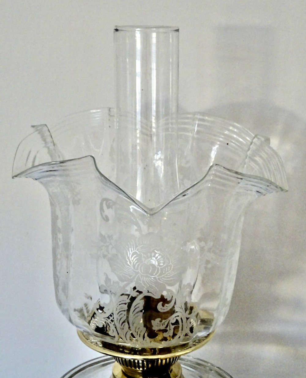 1897-1899 - OIL LAMP WITH ORIGINAL  SHADE  View III