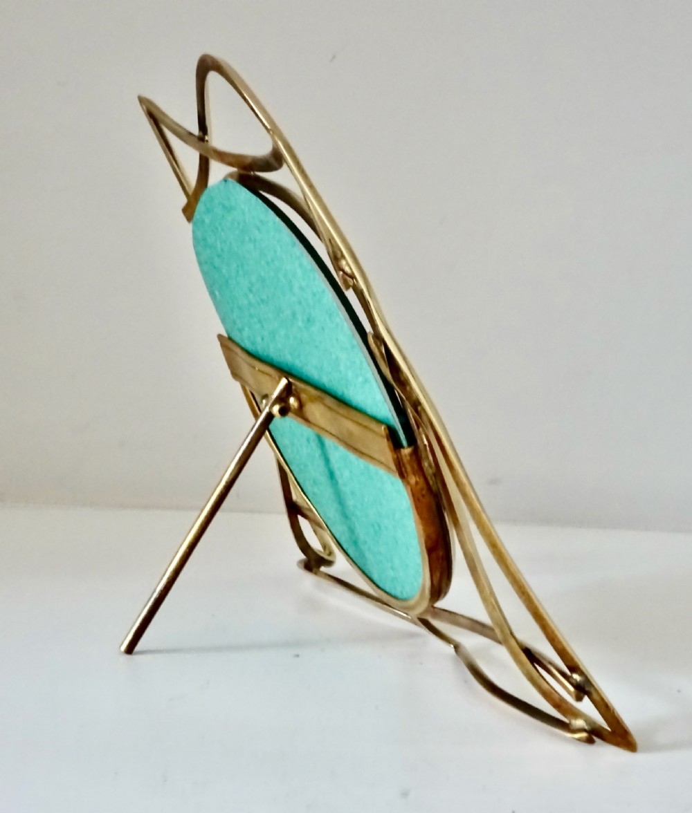 ART NOUVEAU BRASS PHOTO FRAME View V